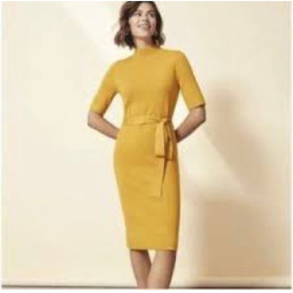 Ann Taylor Mustard Yellow Dress - Picture 10 of 10